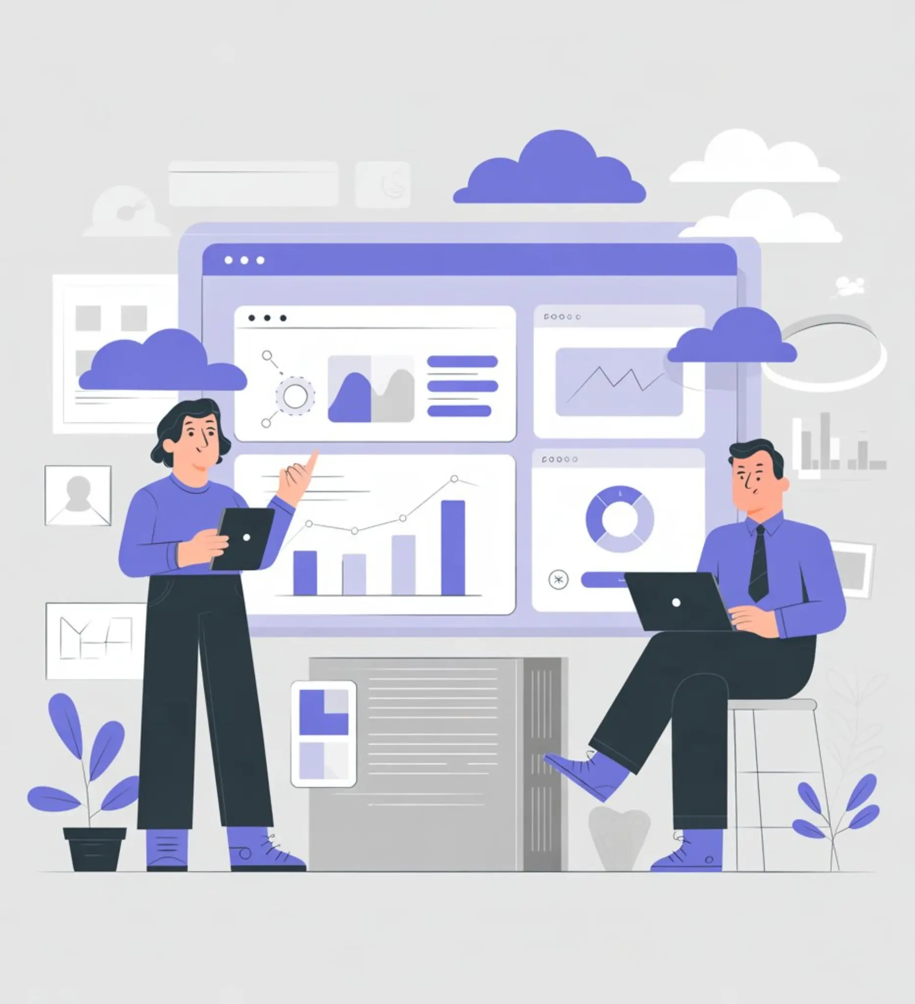 people working on inventory planning